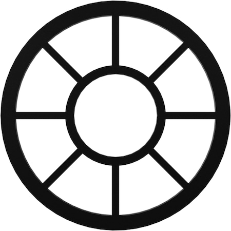 Ekena Millwork Grace Architectural Grade PVC Pierced Ceiling Medallion, Black, 38"OD x 13 3/4"ID x 1"P CMPP38GRSBL